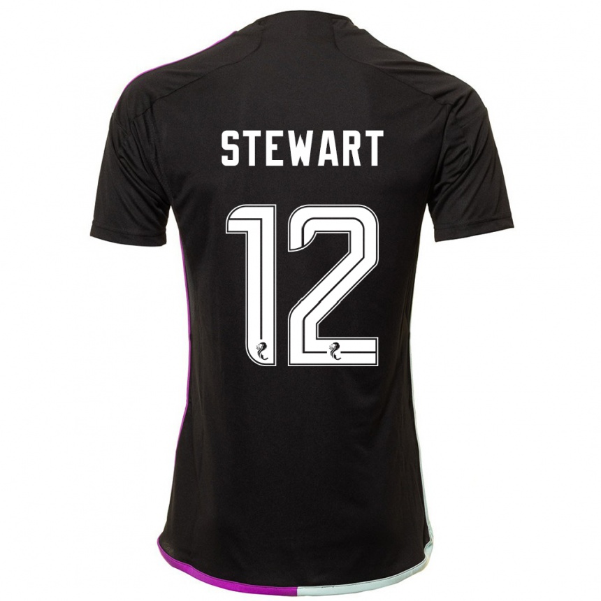 Enfant Football Maillot Hannah Stewart #12 Noir Tenues Extérieur 2023/24 Canada