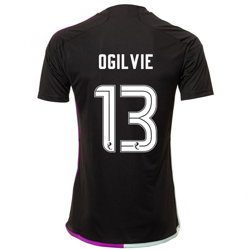 Enfant Football Maillot Francesca Ogilvie #13 Noir Tenues Extérieur 2023/24 Canada