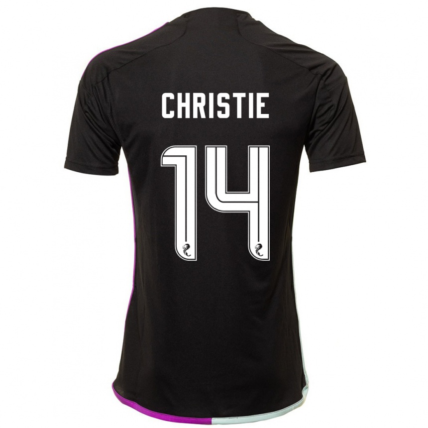 Kids Football Mya Christie #14 Black Away Jersey 2023/24 T-Shirt Canada