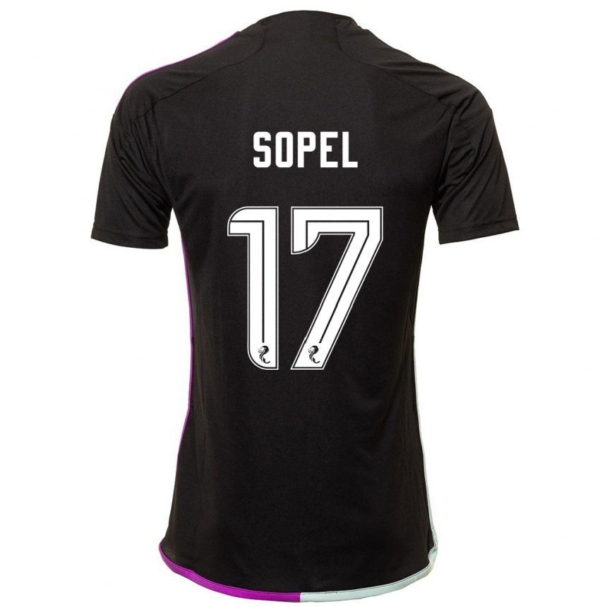 Enfant Football Maillot Nadia Sopel #17 Noir Tenues Extérieur 2023/24 Canada