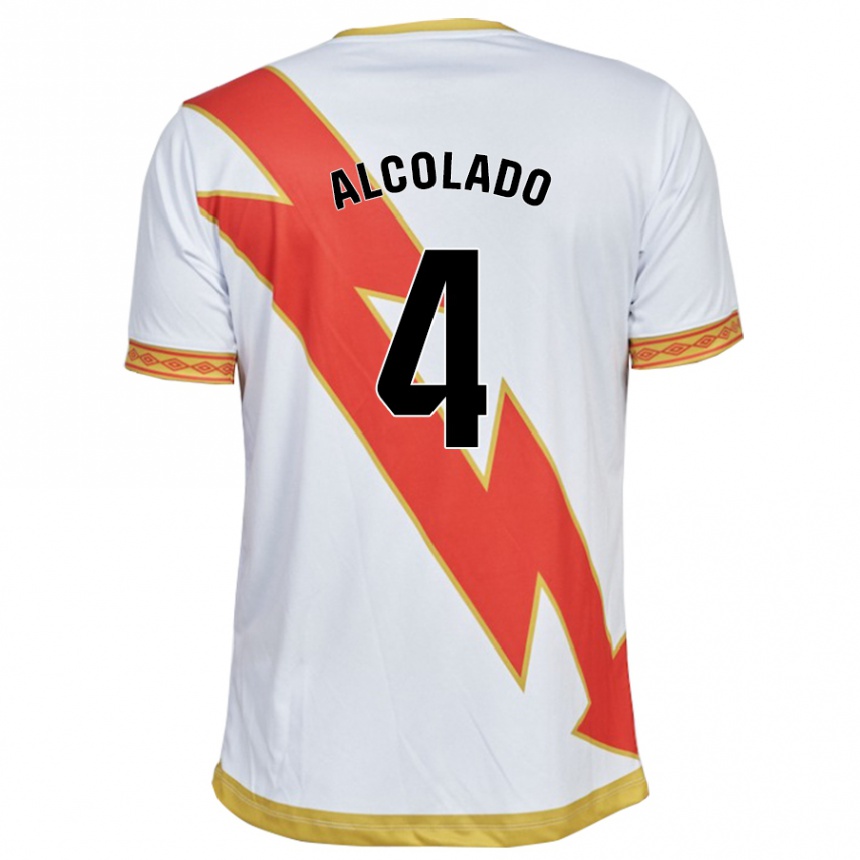 Men Football Jaime Alcolado #4 White Home Jersey 2023/24 T-Shirt Canada