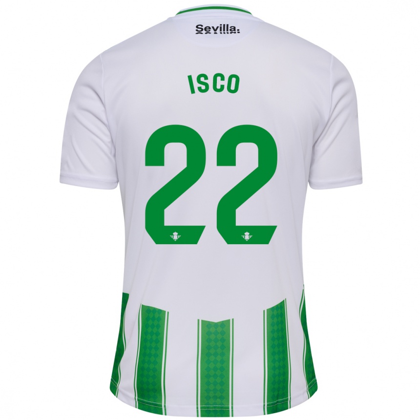 Men Football Isco #22 White Home Jersey 2023/24 T-Shirt Canada