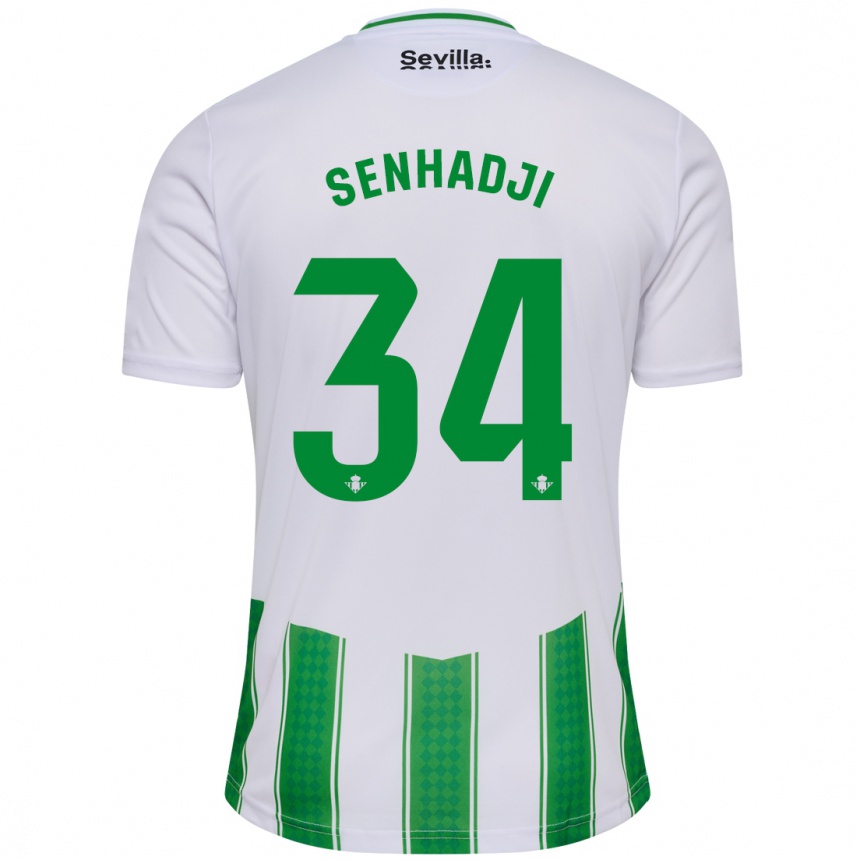 Men Football Yanis Senhadji #34 White Home Jersey 2023/24 T-Shirt Canada