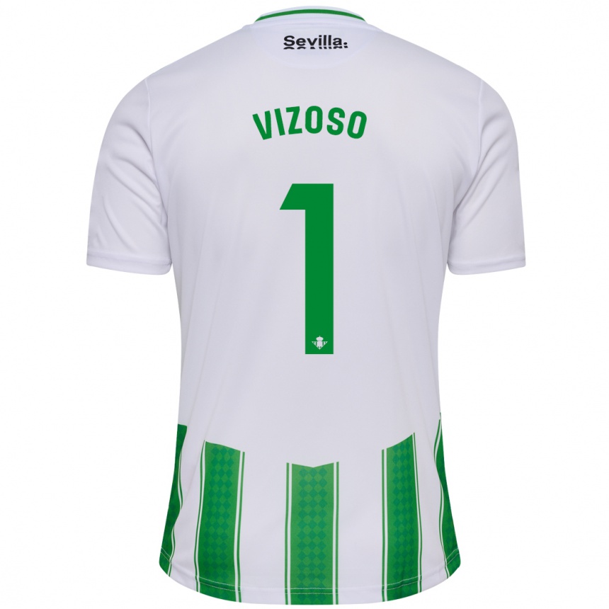 Men Football Paula Vizoso Prieto #1 White Home Jersey 2023/24 T-Shirt Canada