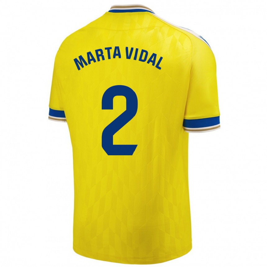 Homme Football Maillot Marta Vidal Vela #2 Jaune Tenues Domicile 2023/24 Canada