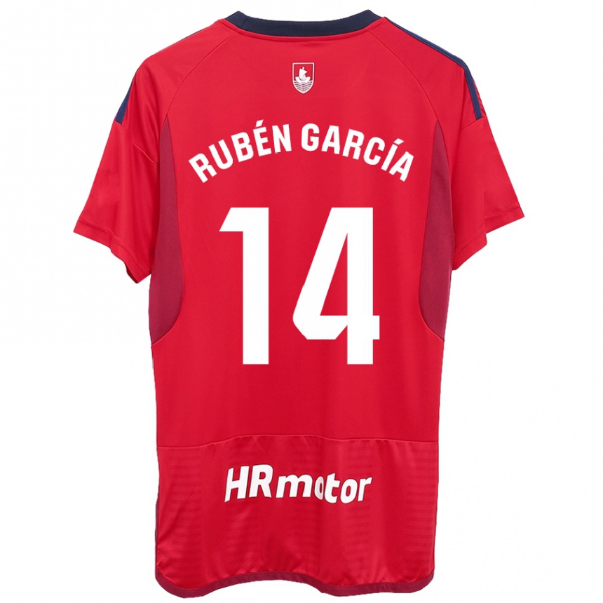 Men Football Rubén García #14 Red Home Jersey 2023/24 T-Shirt Canada