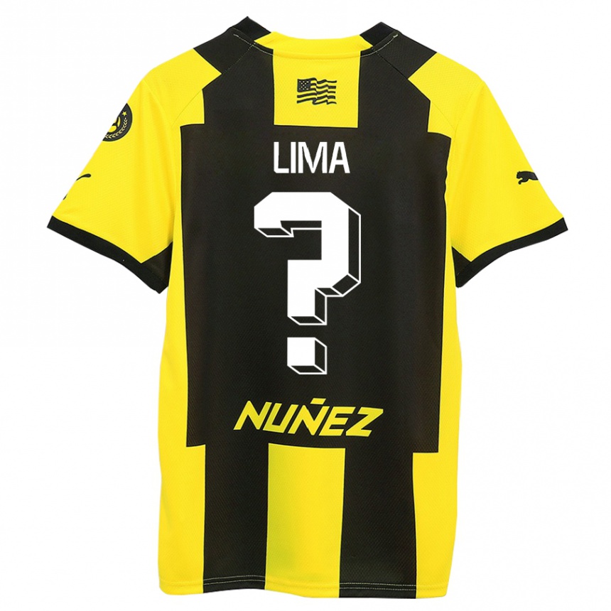 Homme Football Maillot Jhonatan Lima #0 Jaune Noir Tenues Domicile 2023/24 Canada