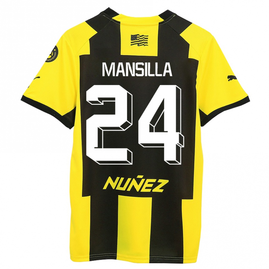 Homme Football Maillot Brian Mansilla #24 Jaune Noir Tenues Domicile 2023/24 Canada