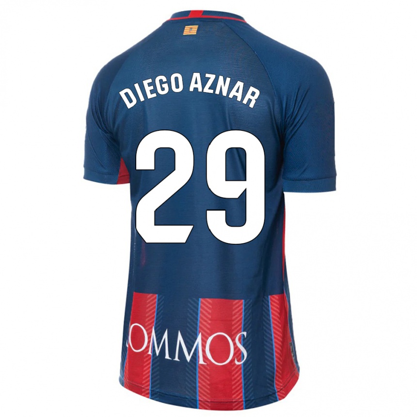 Men Football Diego Aznar #29 Navy Home Jersey 2023/24 T-Shirt Canada