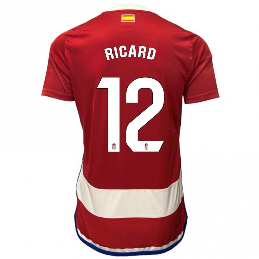 Men Football Ricard Sanchez #12 Red Home Jersey 2023/24 T-Shirt Canada