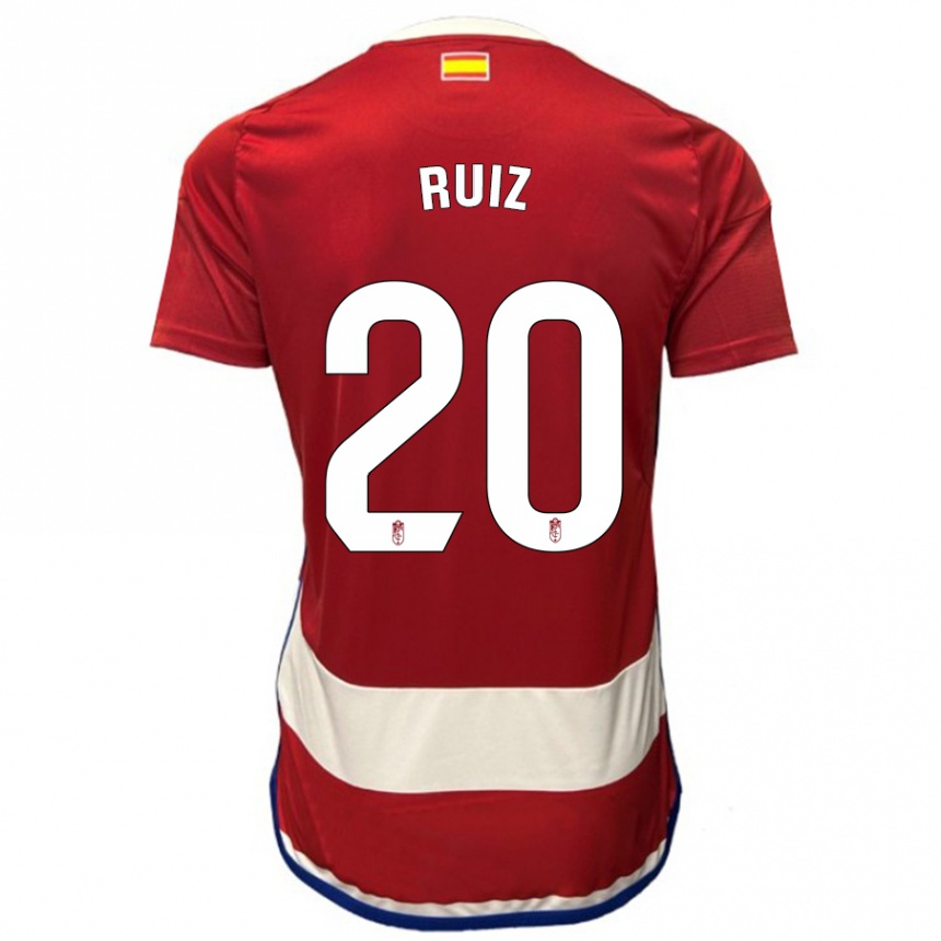 Men Football Sergio Ruiz #20 Red Home Jersey 2023/24 T-Shirt Canada