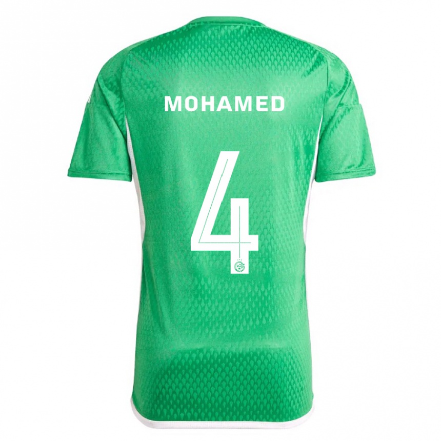 Men Football Ali Mohamed #4 White Blue Home Jersey 2023/24 T-Shirt Canada