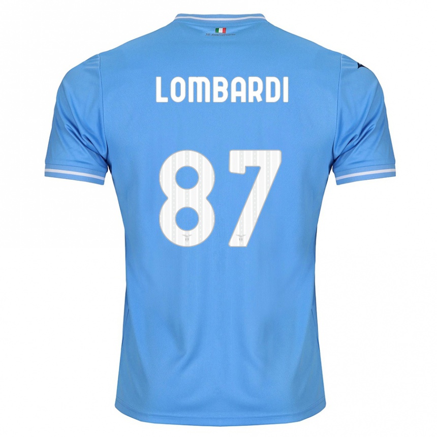 Homme Football Maillot Cristiano Lombardi #87 Bleu Tenues Domicile 2023/24 Canada