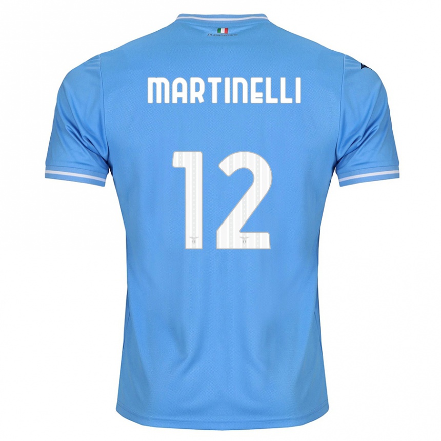 Homme Football Maillot Leonardo Martinelli #12 Bleu Tenues Domicile 2023/24 Canada