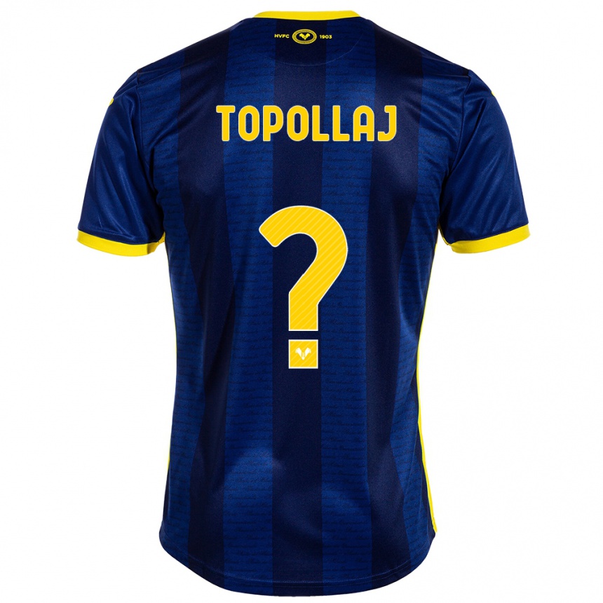 Men Football Mark Topollaj #0 Navy Home Jersey 2023/24 T-Shirt Canada