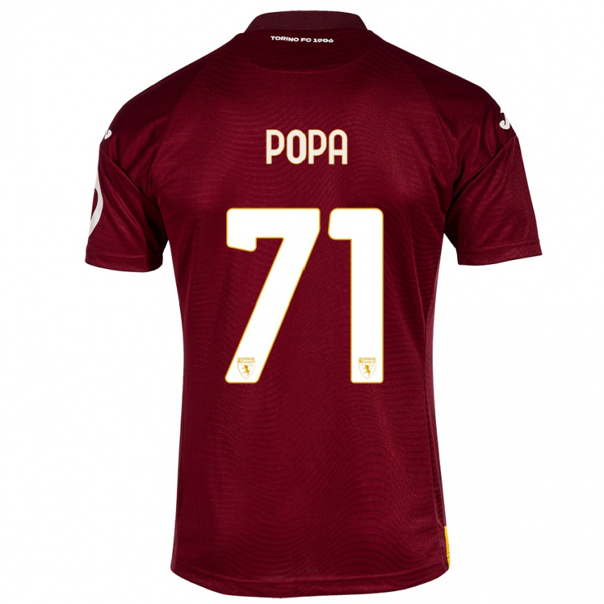 Men Football Mihai Popa #71 Dark Red Home Jersey 2023/24 T-Shirt Canada