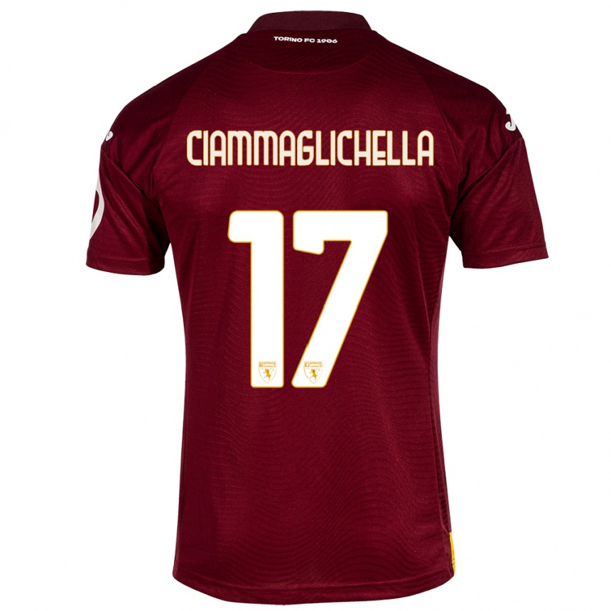 Men Football Aaron Ciammaglichella #17 Dark Red Home Jersey 2023/24 T-Shirt Canada