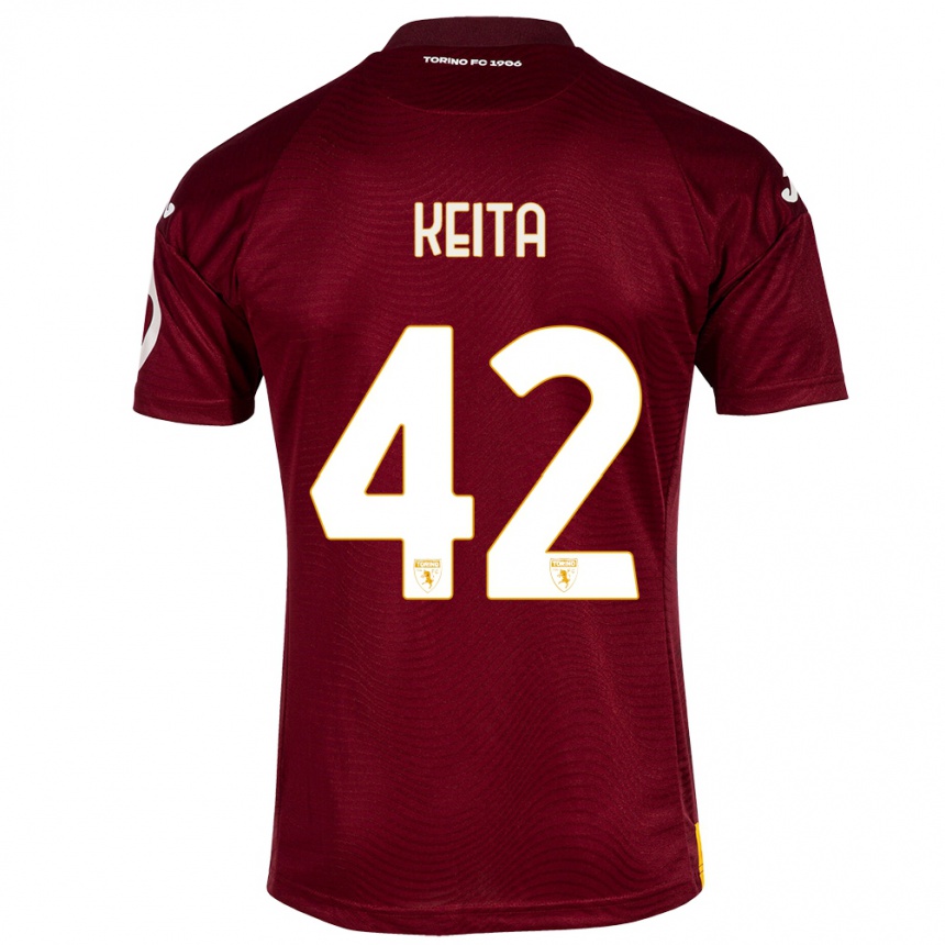 Homme Football Maillot Karamoko Keita #42 Rouge Foncé Tenues Domicile 2023/24 Canada