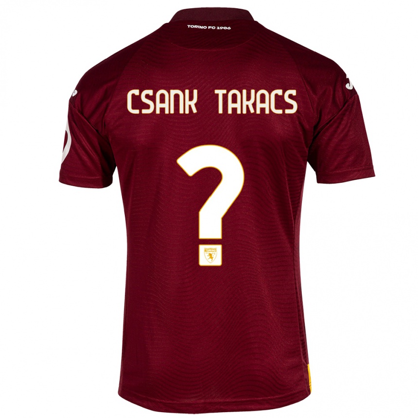 Men Football Kristóf Csánk-Takács #0 Dark Red Home Jersey 2023/24 T-Shirt Canada