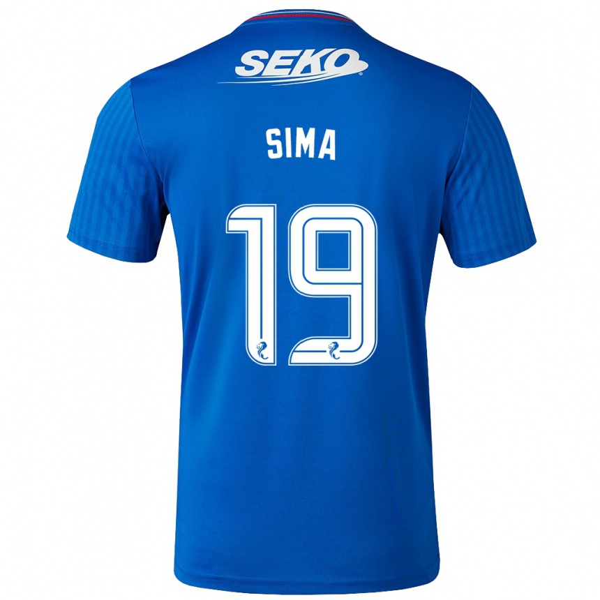 Men Football Abdallah Sima #19 Blue Home Jersey 2023/24 T-Shirt Canada