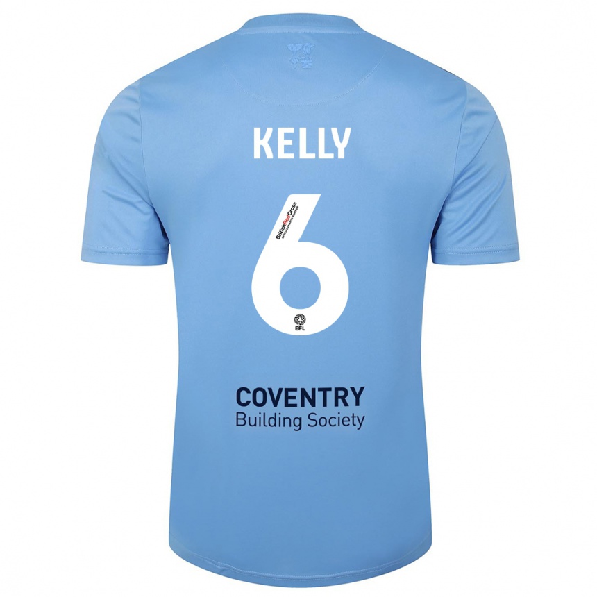 Men Football Liam Kelly #6 Sky Blue Home Jersey 2023/24 T-Shirt Canada