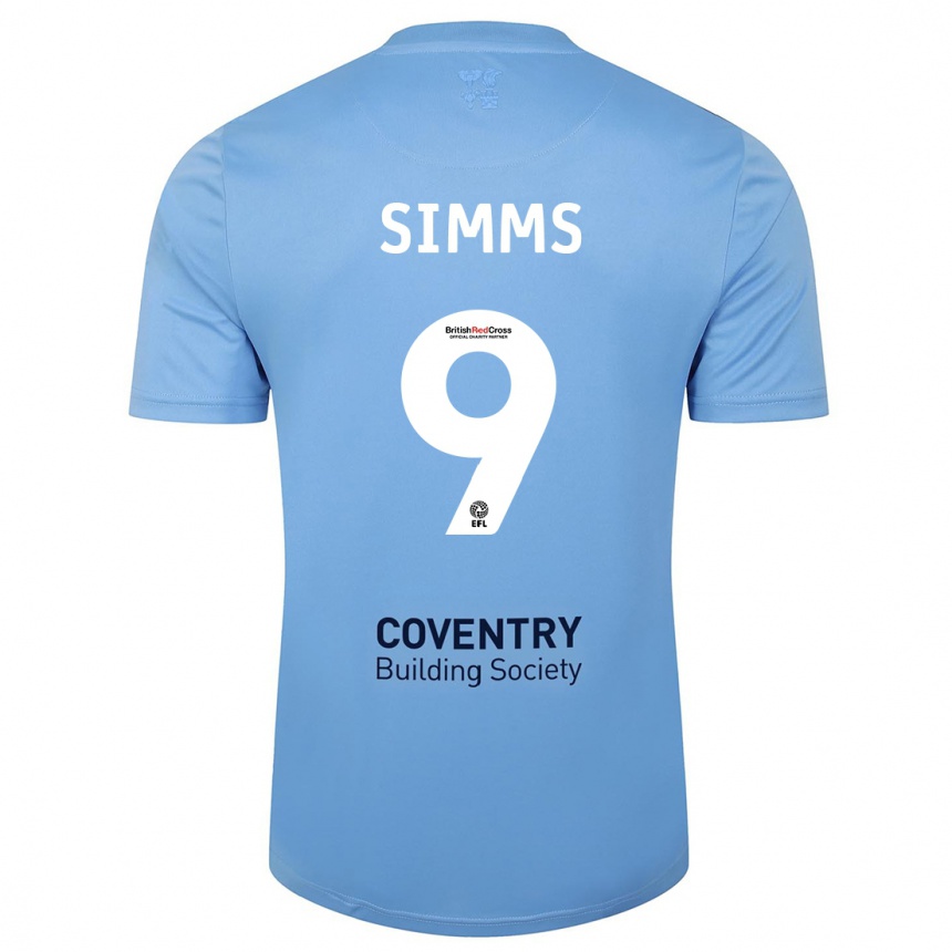 Men Football Ellis Simms #9 Sky Blue Home Jersey 2023/24 T-Shirt Canada