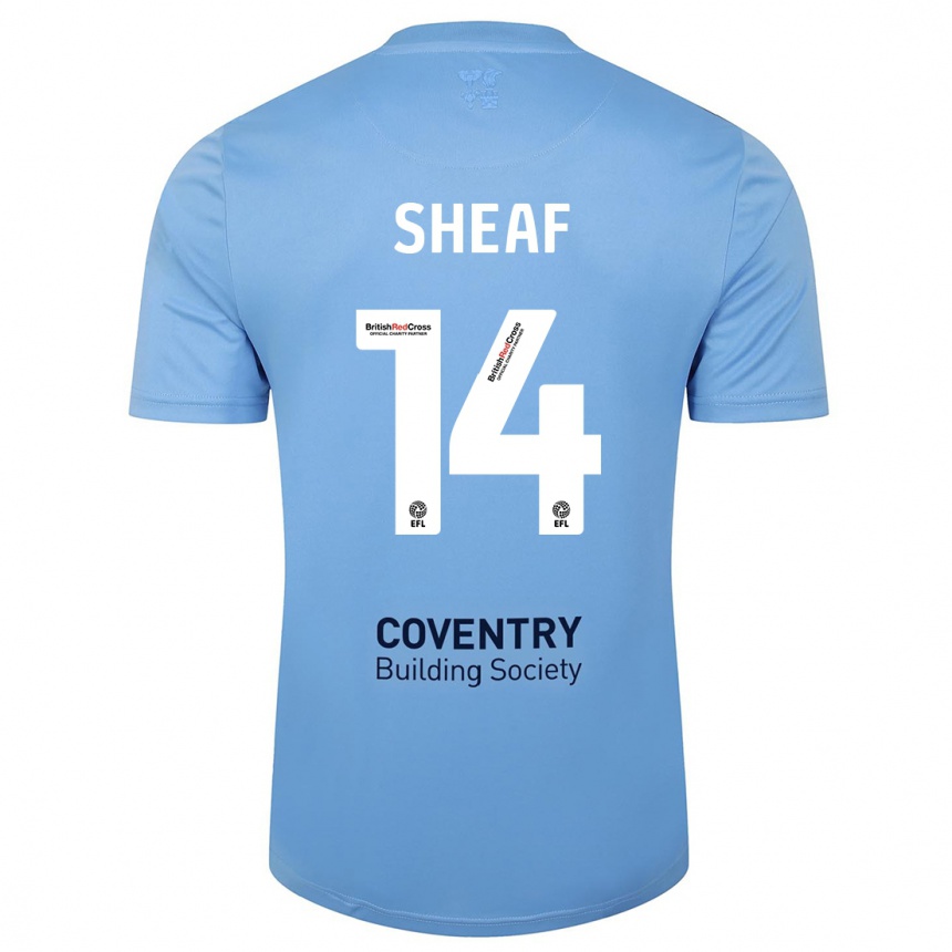 Men Football Ben Sheaf #14 Sky Blue Home Jersey 2023/24 T-Shirt Canada