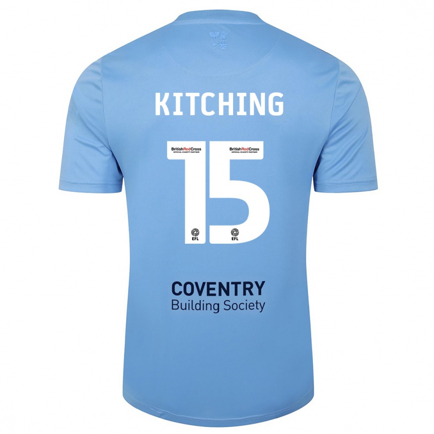 Men Football Liam Kitching #15 Sky Blue Home Jersey 2023/24 T-Shirt Canada