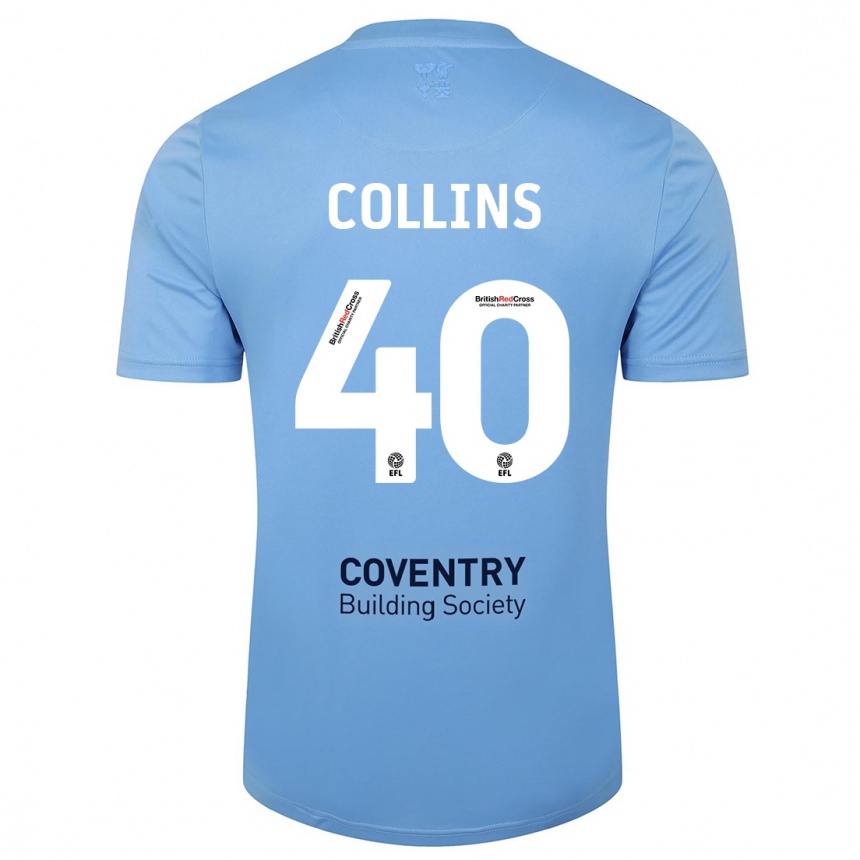 Men Football Brad Collins #40 Sky Blue Home Jersey 2023/24 T-Shirt Canada