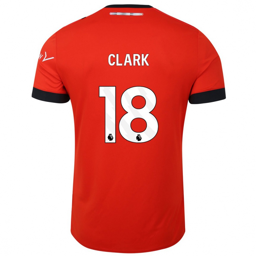 Men Football Jordan Clark #18 Red Home Jersey 2023/24 T-Shirt Canada