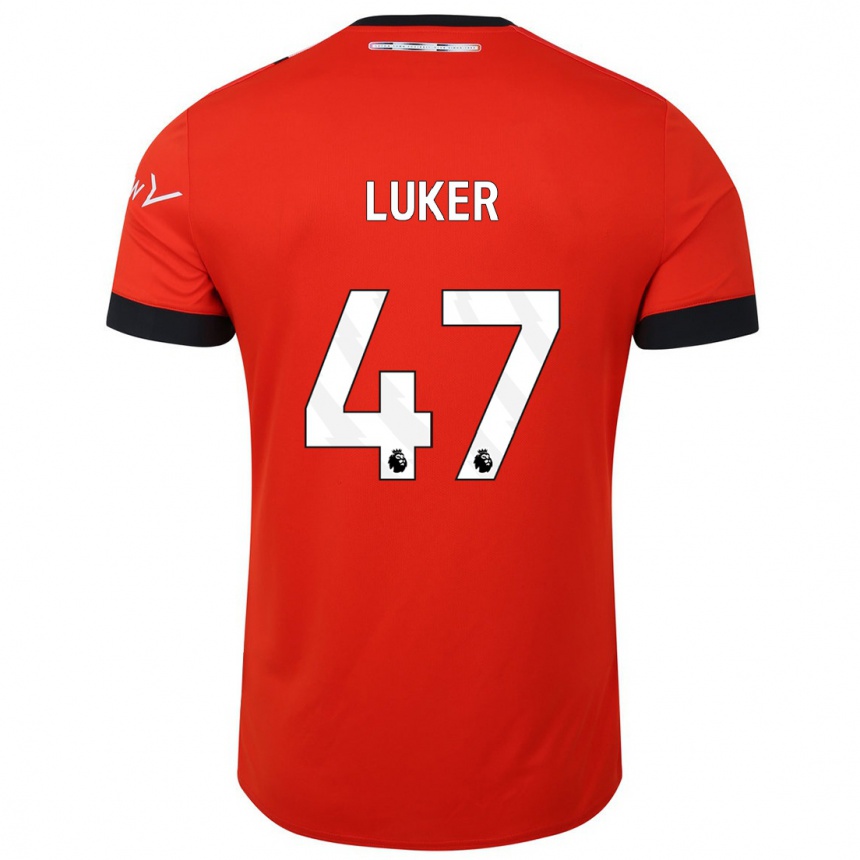 Men Football Jayden Luker #47 Red Home Jersey 2023/24 T-Shirt Canada