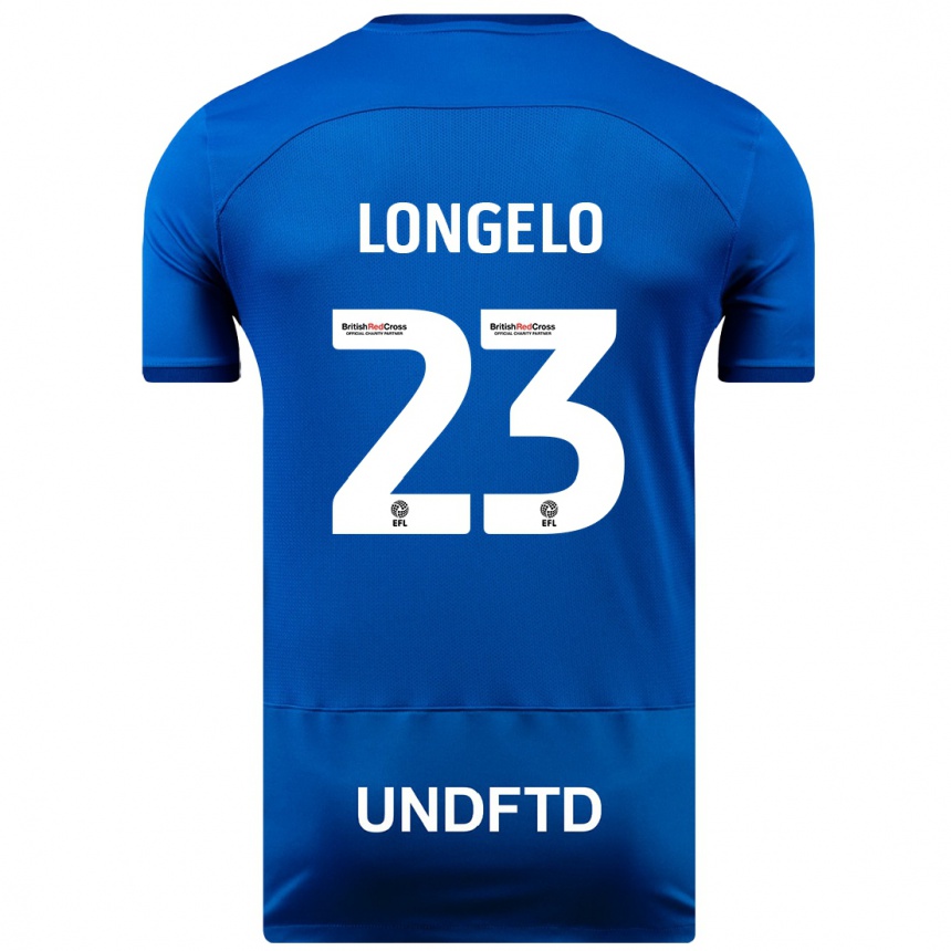 Men Football Emmanuel Longelo #23 Blue Home Jersey 2023/24 T-Shirt Canada