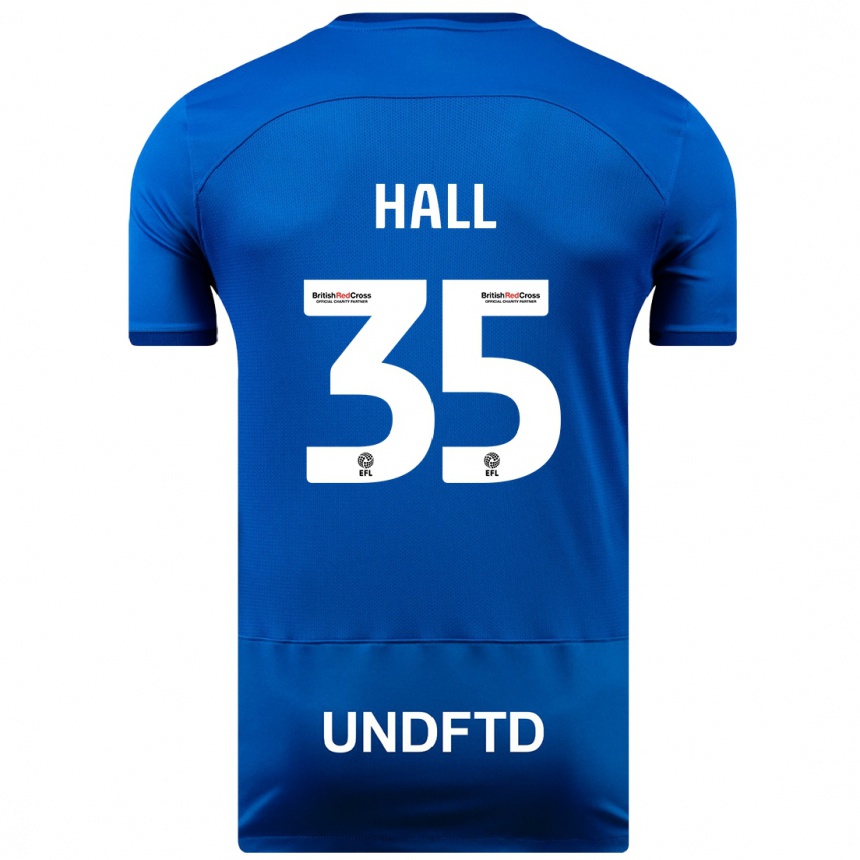 Homme Football Maillot George Hall #35 Bleu Tenues Domicile 2023/24 Canada