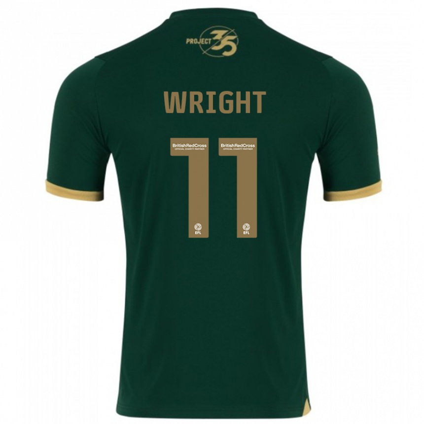 Men Football Callum Wright #11 Green Home Jersey 2023/24 T-Shirt Canada