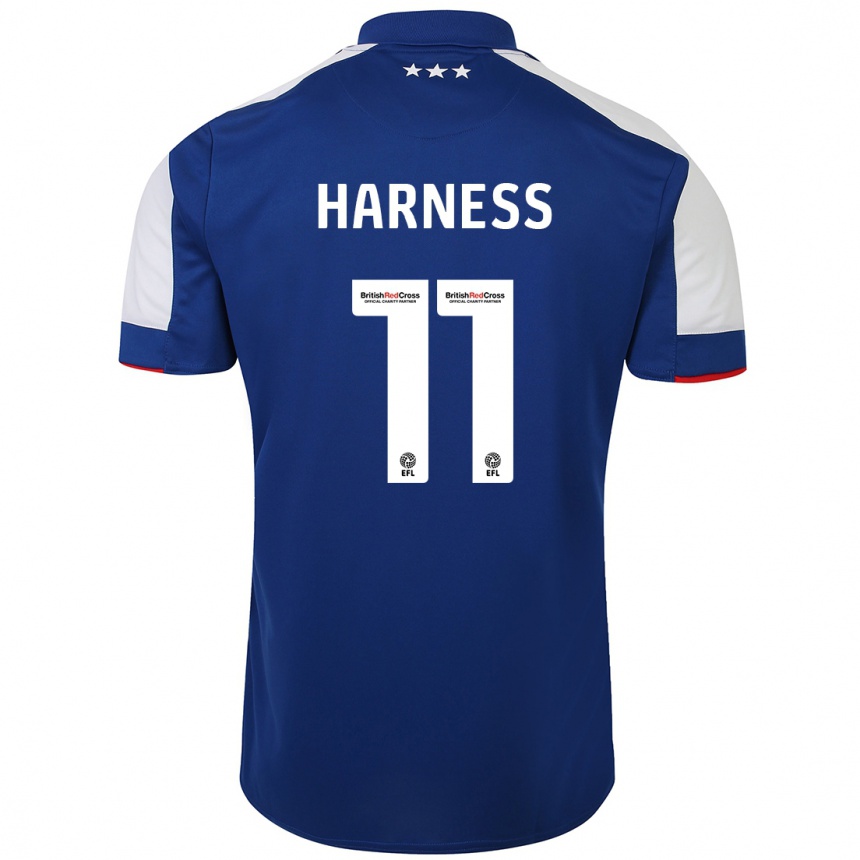 Men Football Marcus Harness #11 Blue Home Jersey 2023/24 T-Shirt Canada