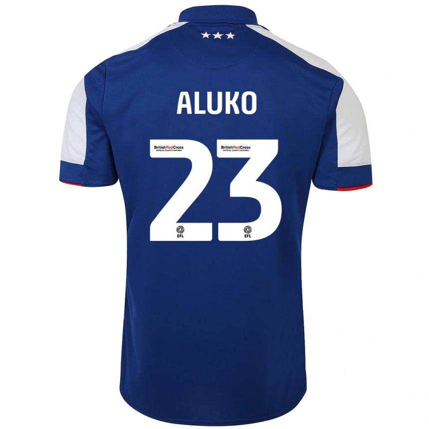 Men Football Sone Aluko #23 Blue Home Jersey 2023/24 T-Shirt Canada