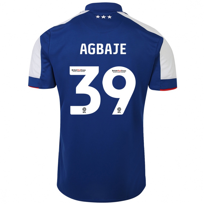 Men Football Edwin Agbaje #39 Blue Home Jersey 2023/24 T-Shirt Canada