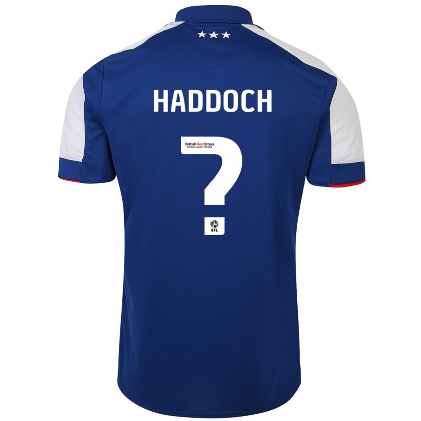 Men Football Ben Haddoch #0 Blue Home Jersey 2023/24 T-Shirt Canada