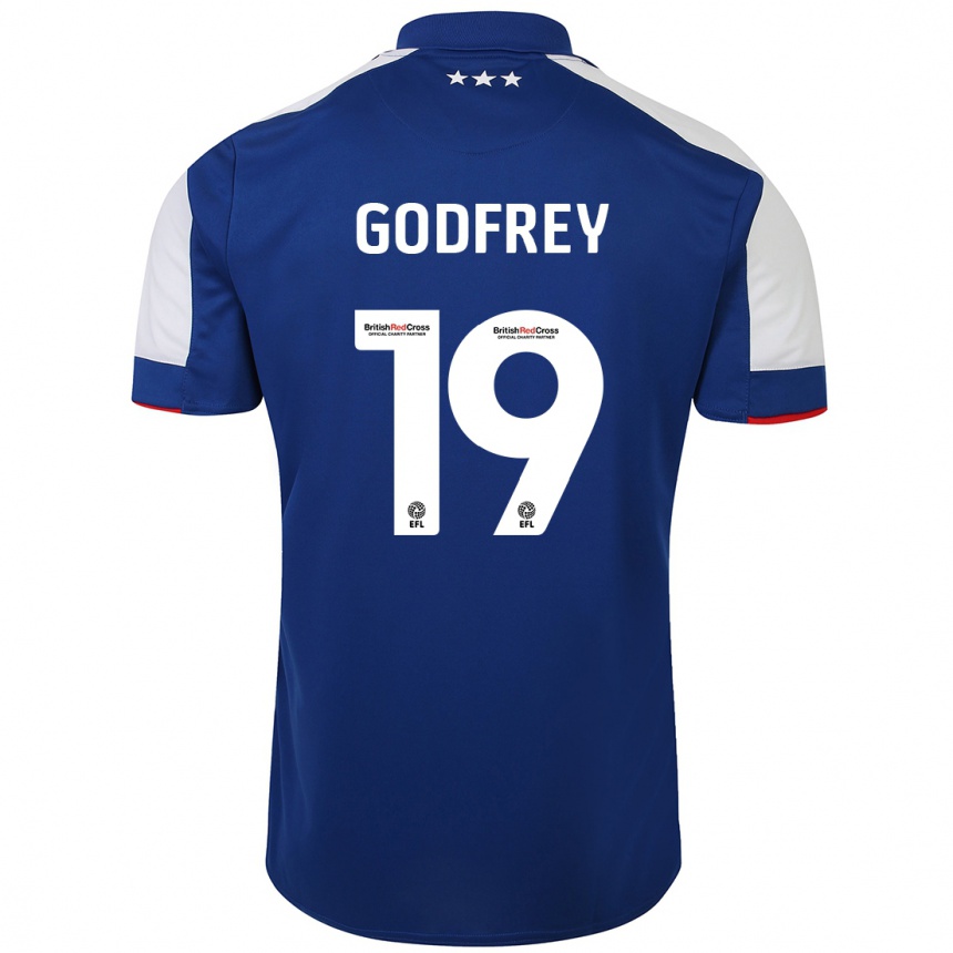 Men Football Freya Godfrey #19 Blue Home Jersey 2023/24 T-Shirt Canada