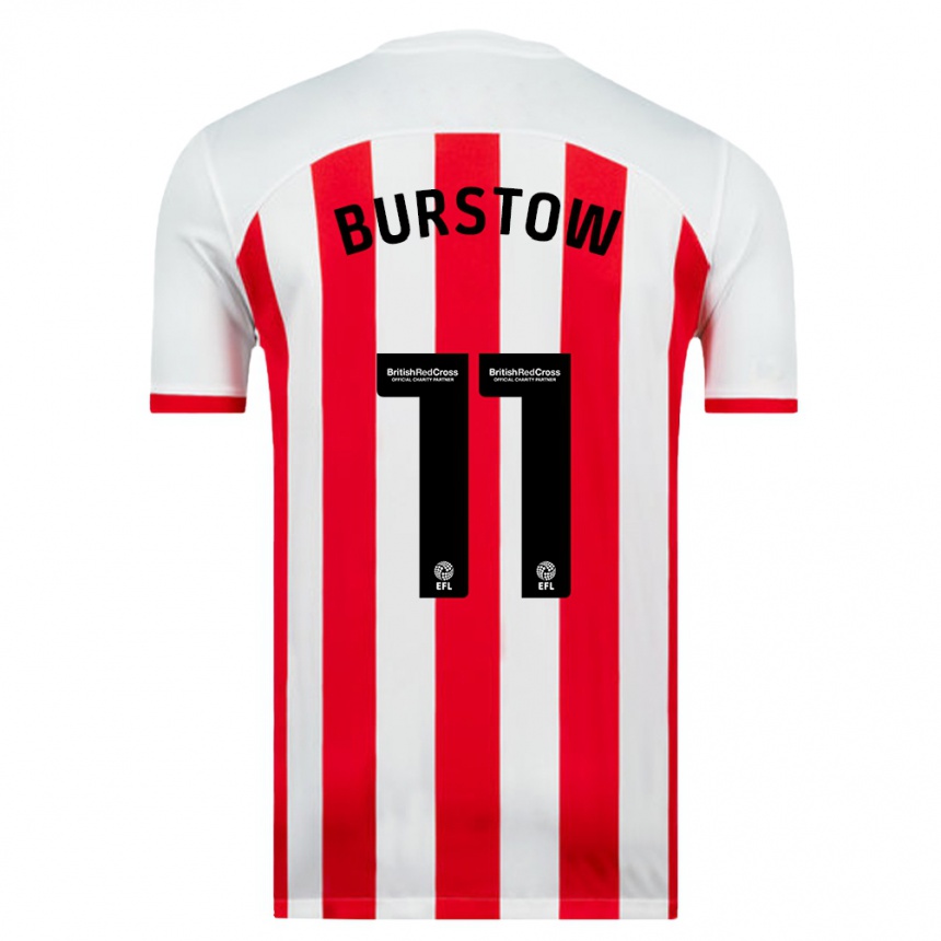 Men Football Mason Burstow #11 White Home Jersey 2023/24 T-Shirt Canada