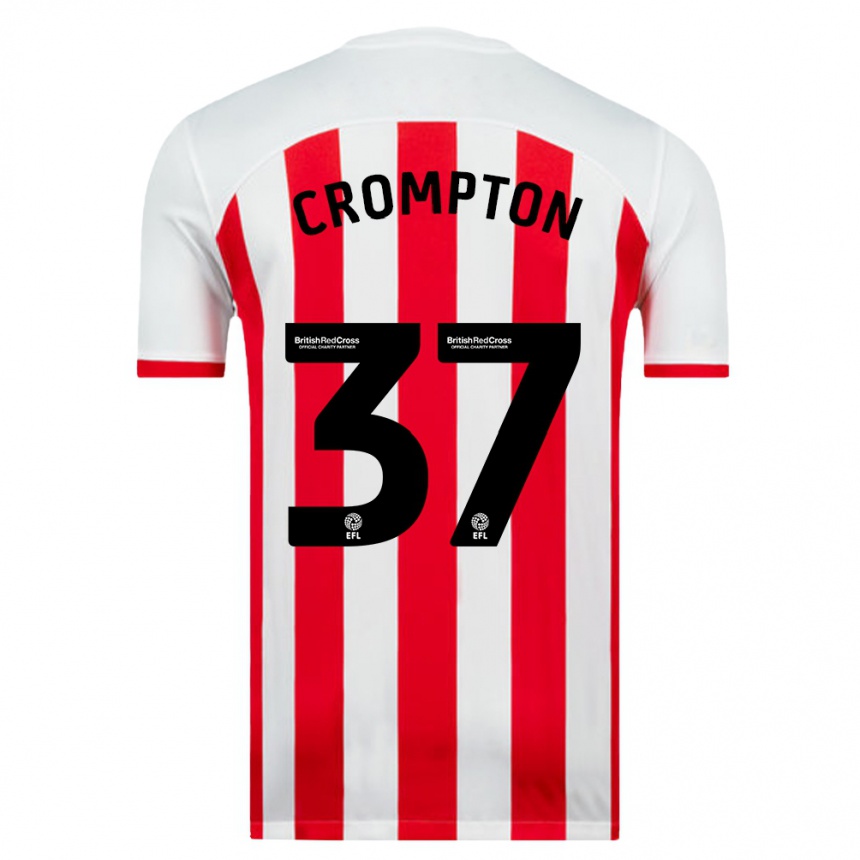 Men Football Ben Crompton #37 White Home Jersey 2023/24 T-Shirt Canada