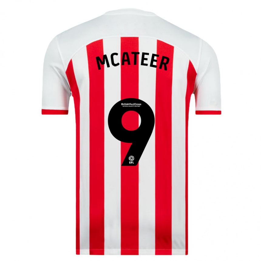 Men Football Mary Mcateer #9 White Home Jersey 2023/24 T-Shirt Canada