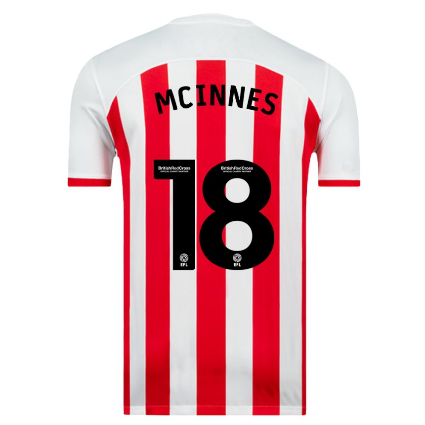 Men Football Libby Mcinnes #18 White Home Jersey 2023/24 T-Shirt Canada