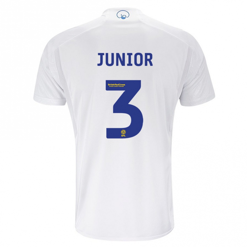 Men Football Junior Firpo #3 White Home Jersey 2023/24 T-Shirt Canada