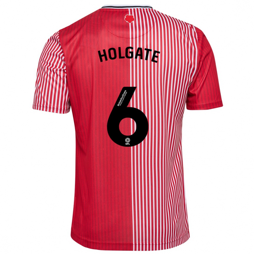 Men Football Mason Holgate #6 Red Home Jersey 2023/24 T-Shirt Canada