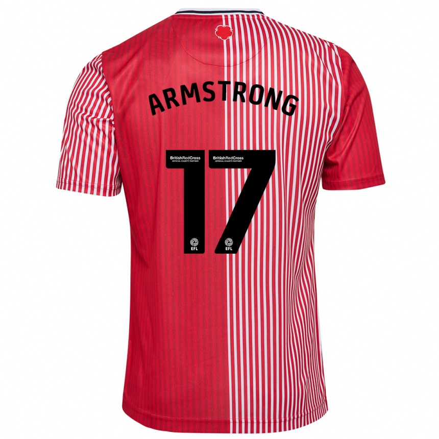 Homme Football Maillot Stuart Armstrong #17 Rouge Tenues Domicile 2023/24 Canada