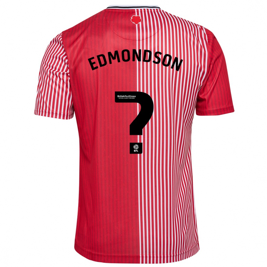 Men Football Tyler Edmondson #0 Red Home Jersey 2023/24 T-Shirt Canada