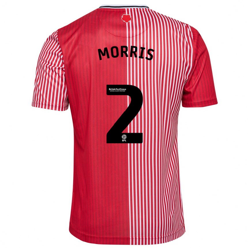 Homme Football Maillot Ella Morris #2 Rouge Tenues Domicile 2023/24 Canada