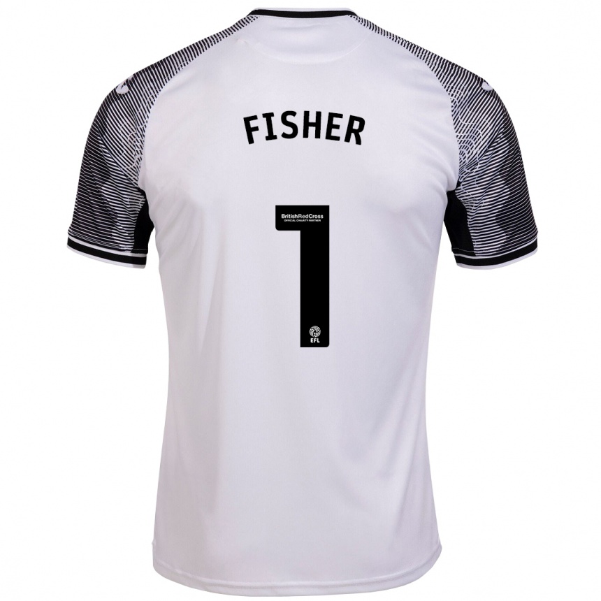 Men Football Andy Fisher #1 White Home Jersey 2023/24 T-Shirt Canada