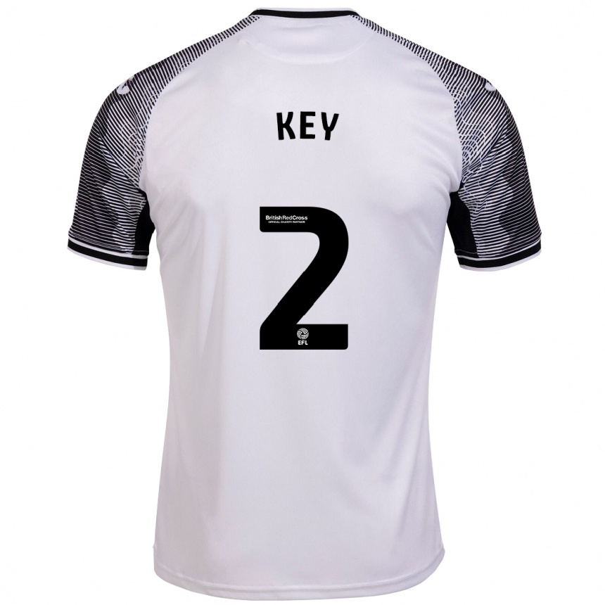 Men Football Josh Key #2 White Home Jersey 2023/24 T-Shirt Canada